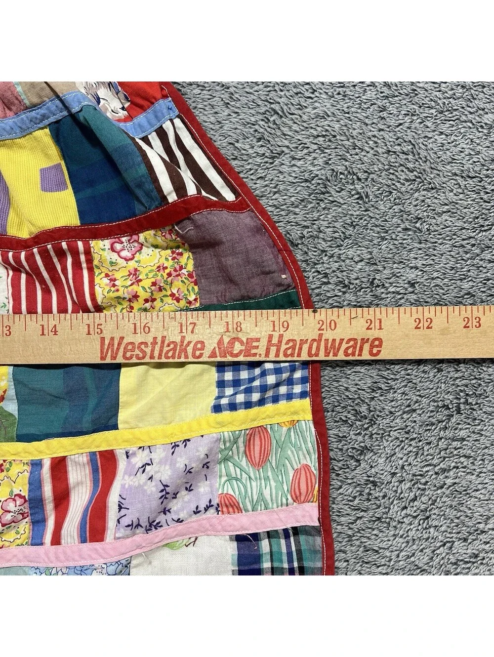 Vintage Handmade Patchwork Half Apron Cottage Farmgirl Country Small Wmn / Youth